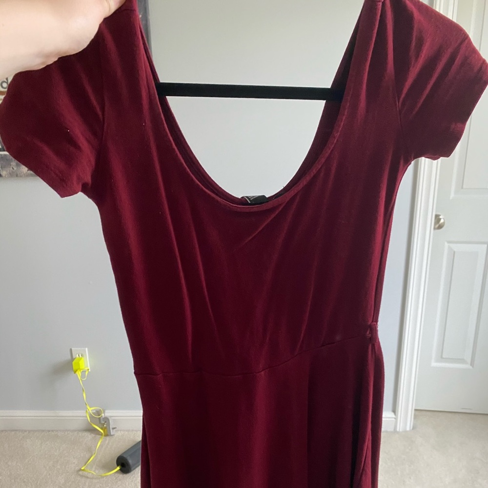 Maroon Skater Dress